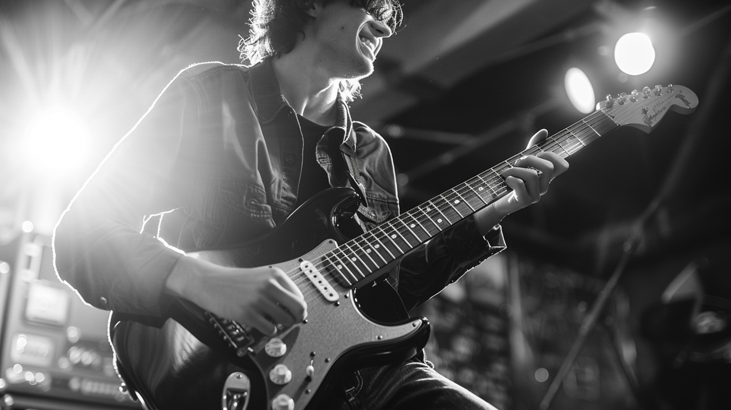 monochrome-view-person-playing-electric-guitar